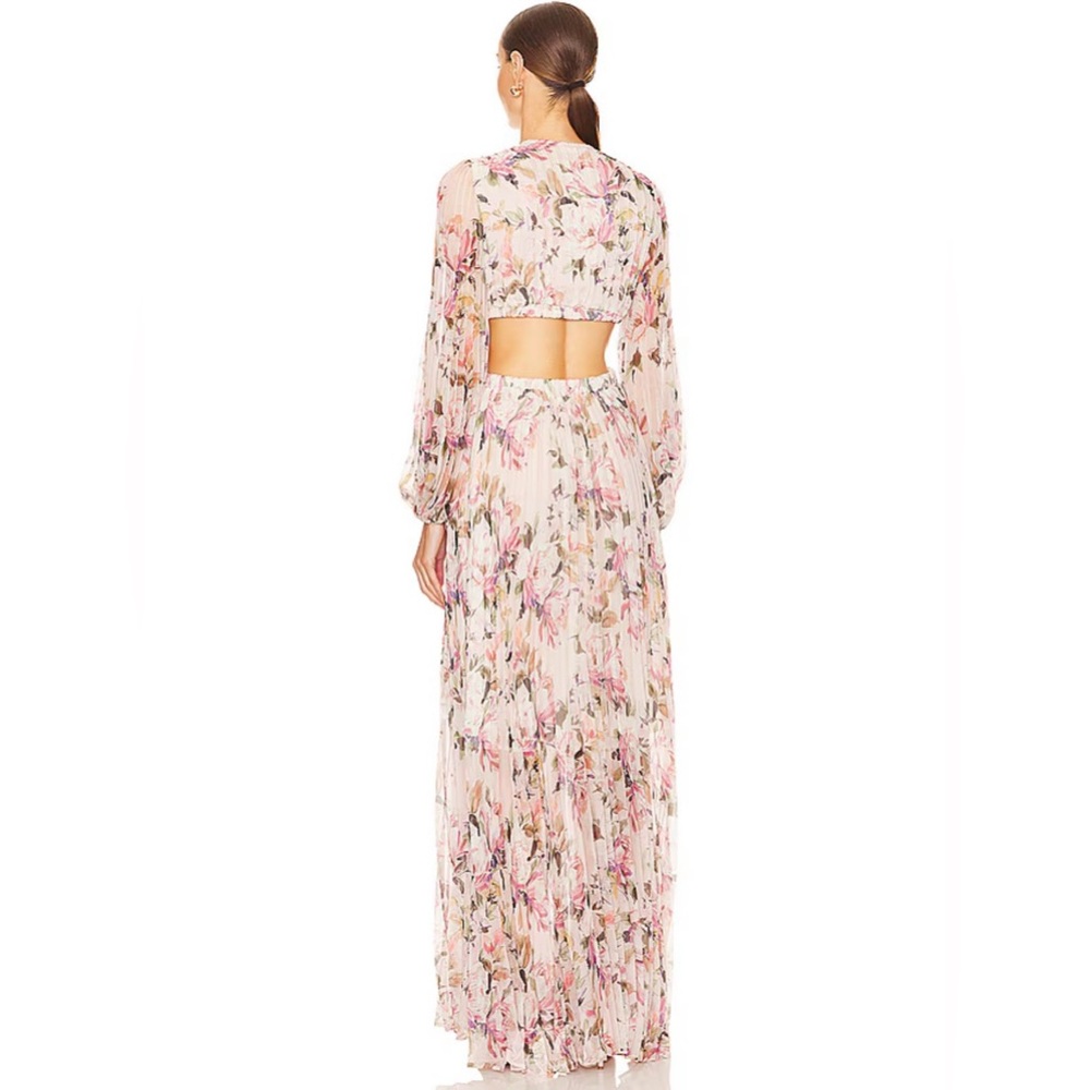 ASTR the Label - Revert Dress in Cream Pink Floral - Size L - Picture 3 of 7